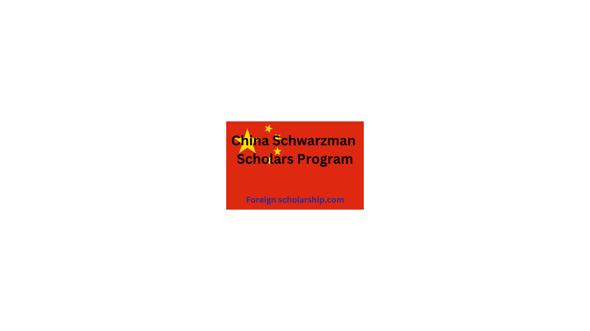 China Schwarzman Scholars Program